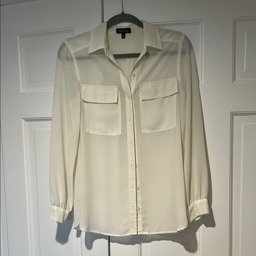 spense Ivory Long Sleeve Shirt